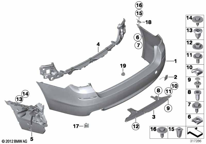 BMW & MINI Insulated Trim Panel Grommet - Square Hole Clip 51127046911