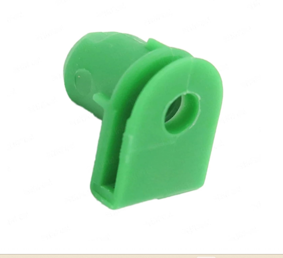 Green Plastic Spire C-Clip - Bumper & Trim Panel Fastener