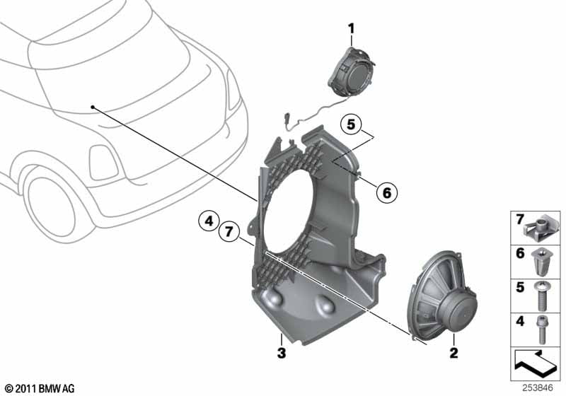 BMW & MINI Expanding Screw Grommet - White Trim Panel Mounting Clip 63171367868