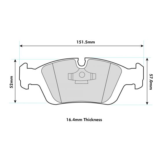 BMW E36 from 316i to 328i (not 323i 2.5) Front Pads 8001