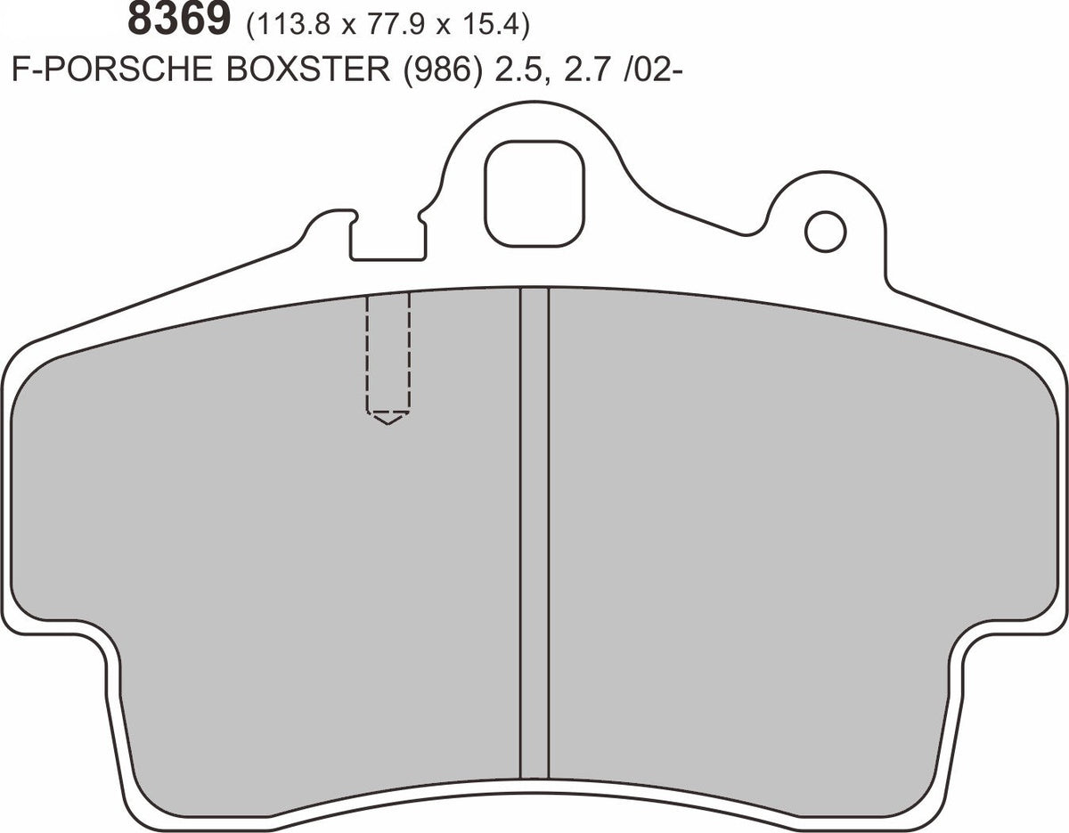 PORSCHE Boxster 987 2.9 Front  Performance Brake Pads 8369