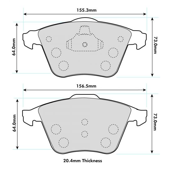 AUDI A3 (8P1) & (8PA) Front Performance Brake Pads 8601