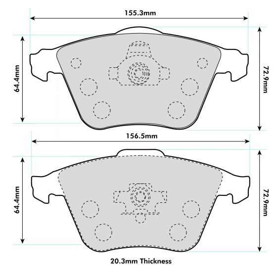 WV PASSAT 3.2 & 3.6 Front Performance Brake Pads 8602