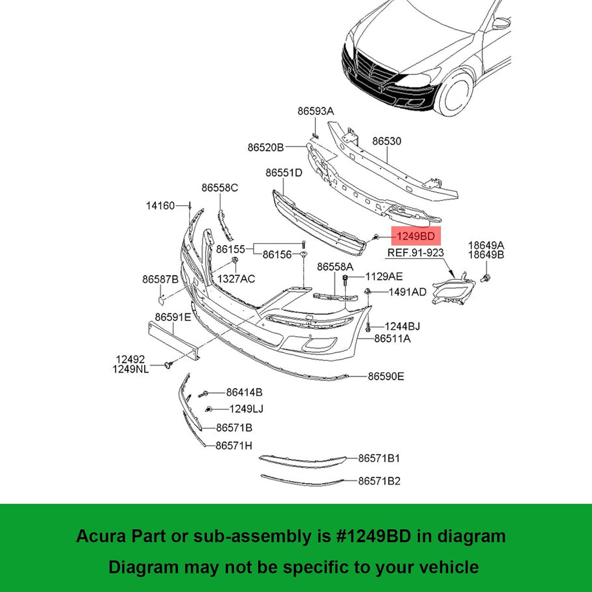 Kia Hyundai M5 Flange Head Self Tapping Trim Screw 1249305167E