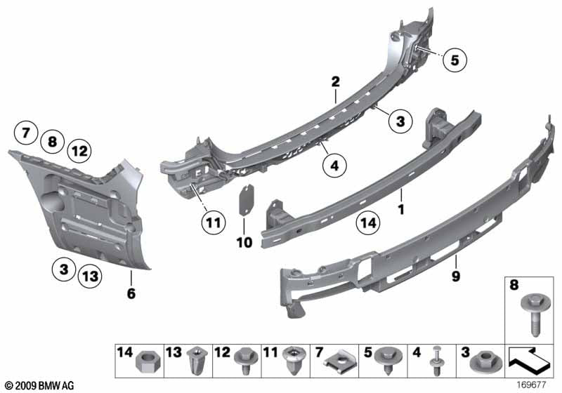BMW & MINI Insulated Trim Panel Grommet - Square Hole Clip 51127046911