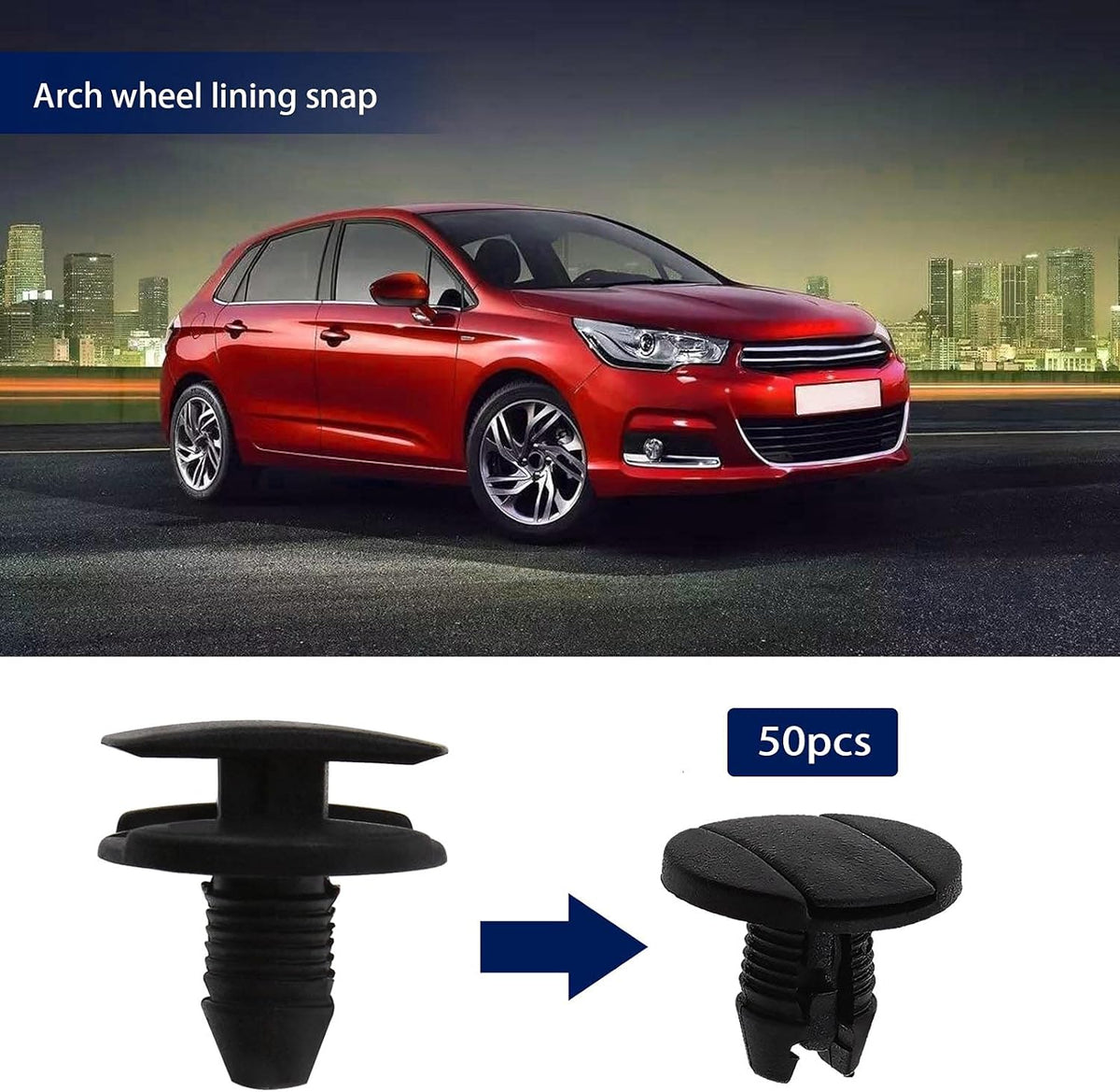 Inner Wheel Arch Liner Clip 8mm Multi-Brand - 856553