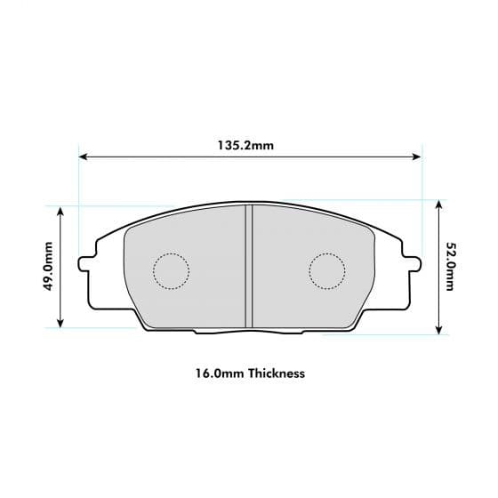 Honda Civic FN2 Front Performance Brake Pads 0991