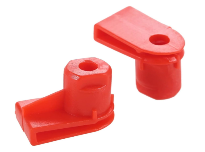 Red Angled Trim Panel Grommet - Multi Brand Bumper & Wheel Arch Fastener