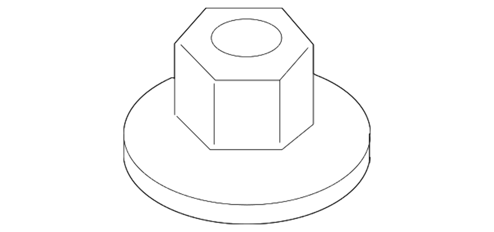 BMW 10mm Hex Head Plastic Flange Nut 51711958025