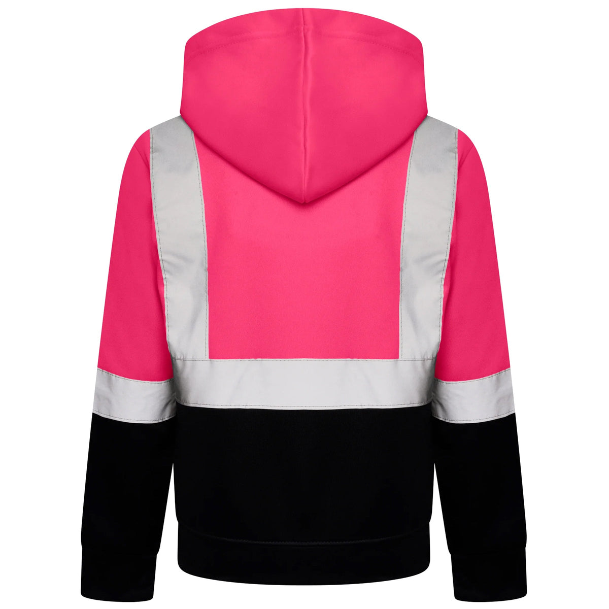 Kids Unisex Hi Vis Reflective Safety Hooded Sweatshirt