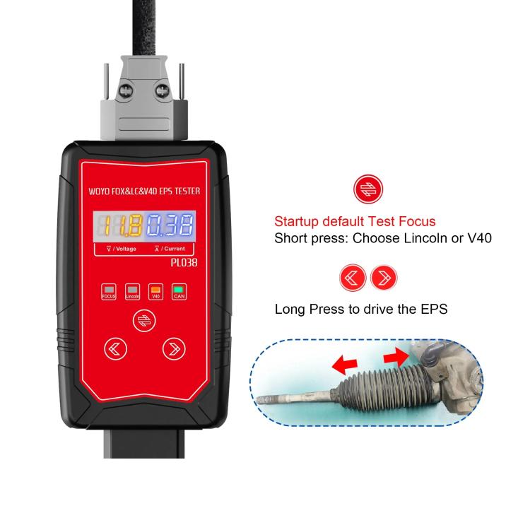 WOYO PL038 For Ford Focus, Kuga, Explorer, Lincoln, Volvo V40 Iron Shell Electric Power Steering Wheel Motor EPS Tester, PL038