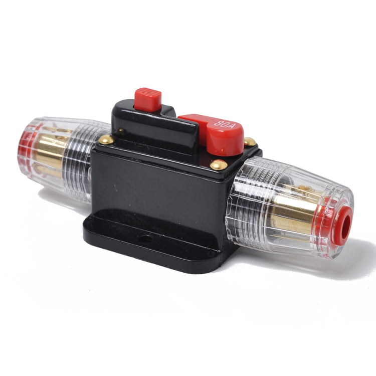 DC 12-24V Car Circuit Breaker Stereo Audio Fuse Holder Insurance 80A Fuse, 80A