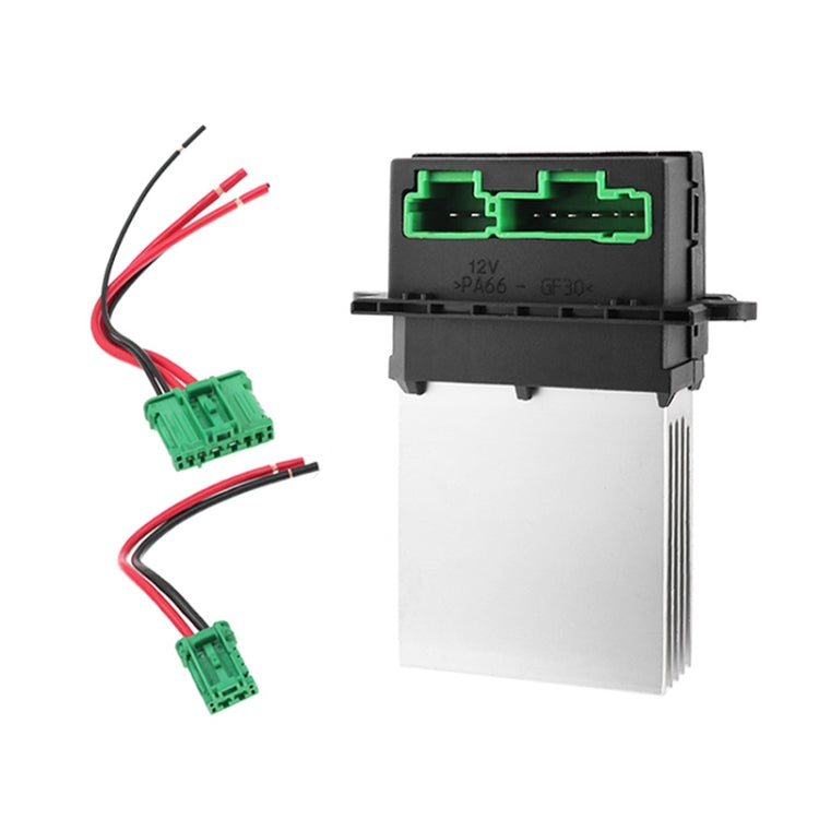 Car Heater Blower Fan Resistor + Connector / Wire 6441.L2 7701207718 for Citroen / Peugeot / Renault, A0424