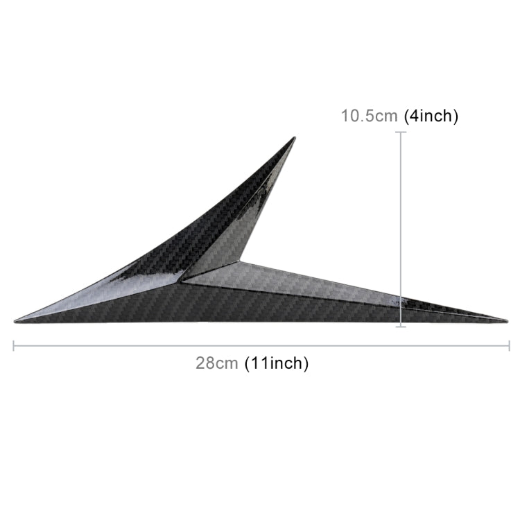 Modified Fender Side Wing Sticker Blade Side Shark Gill Car Body Decorative Sticker for Honda 10th Generation Civic, Carbon Fiber, Carbon Fiber