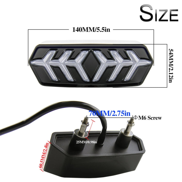 2 PCS KC670 Motorcycle Integrated Flashing Turn Signal Brake Tail Light for Honda MSX125 CBR650F CTX700, KC670
