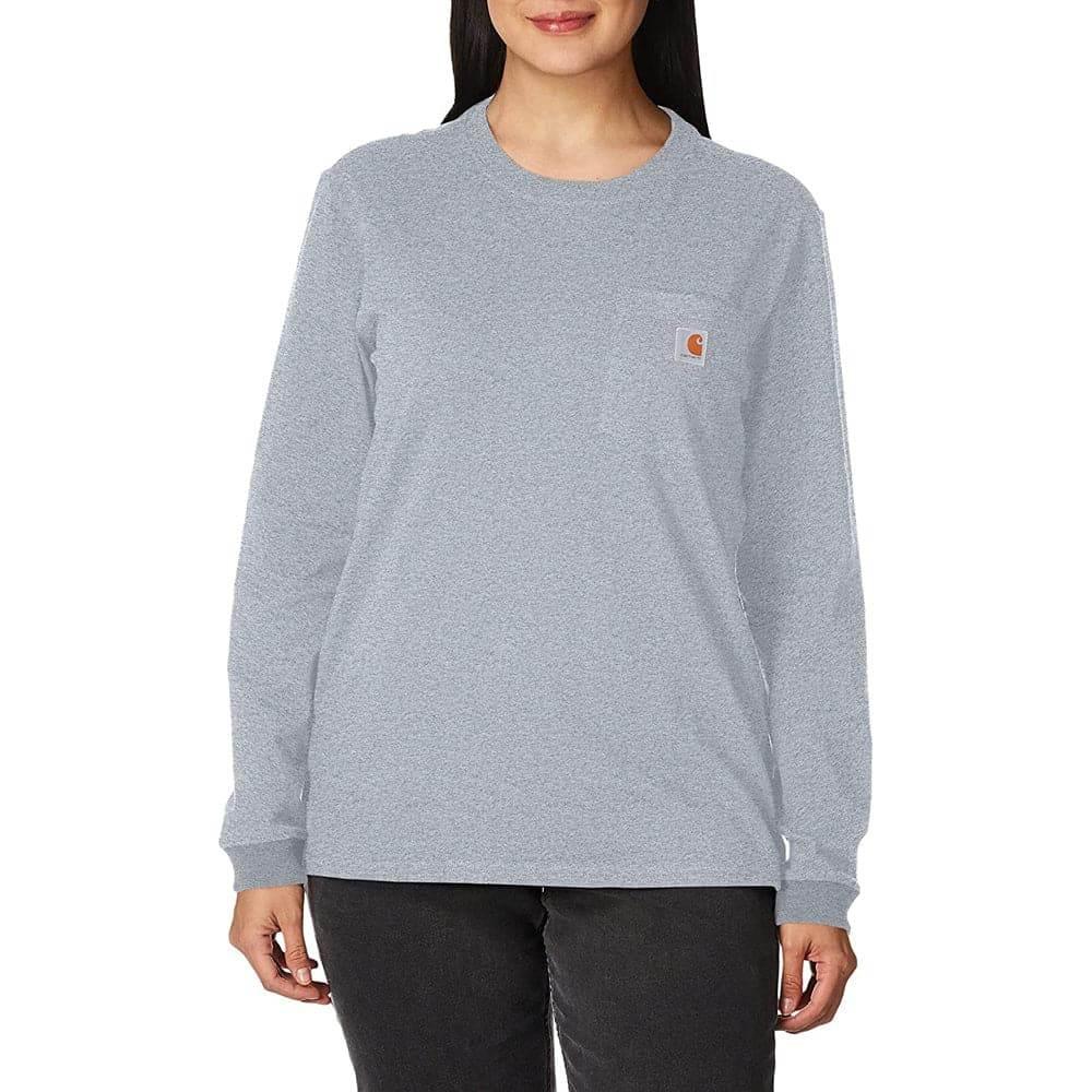 Carhartt 103244 Womens Heavyweight Loose Fit Long Sleeve Pocket T-Shirt