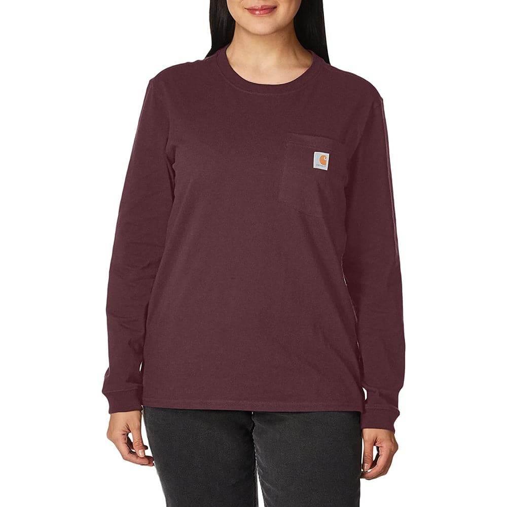 Carhartt 103244 Womens Heavyweight Loose Fit Long Sleeve Pocket T-Shirt