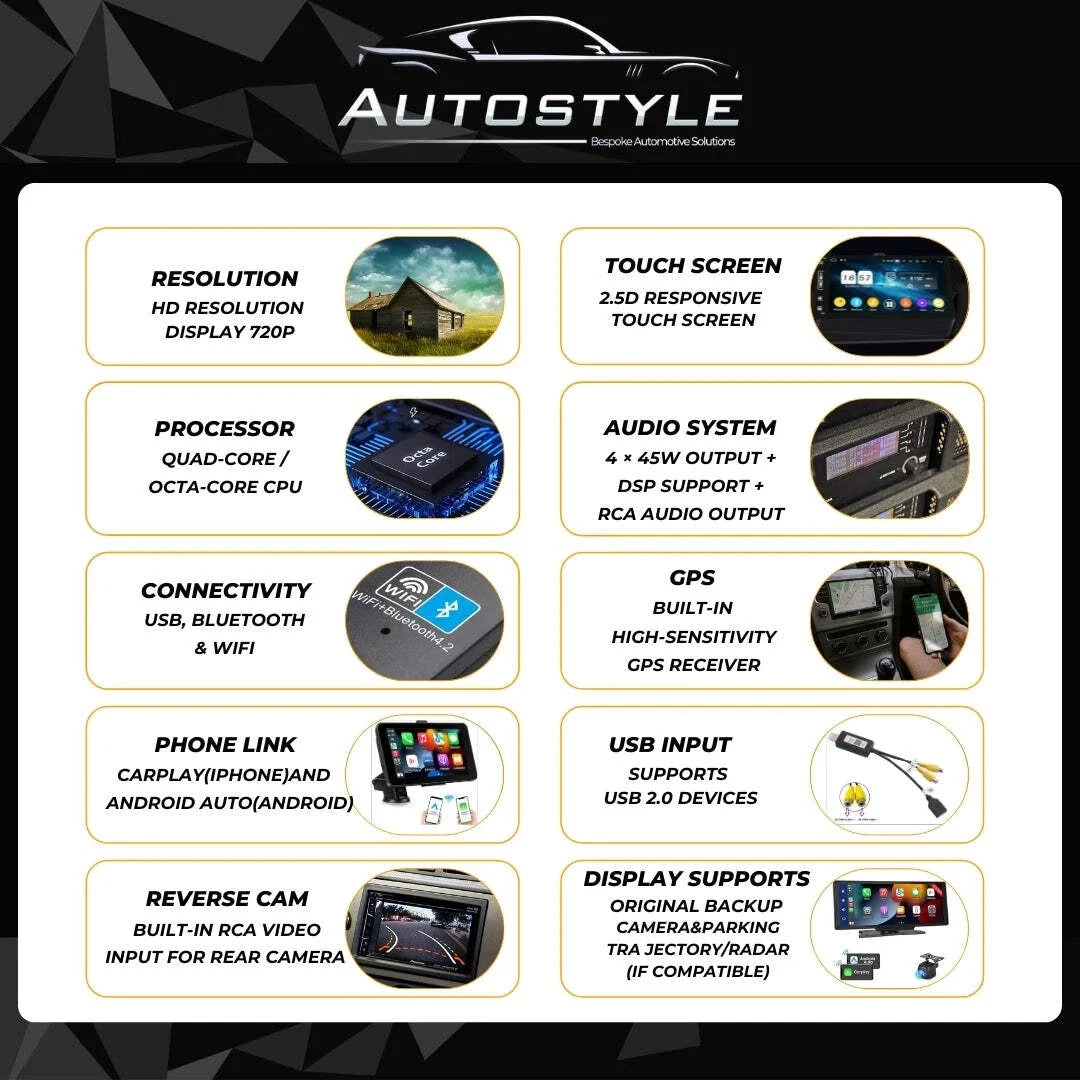 Citroen Relay, Fiat Ducato, Peugeot Boxer Apple Carplay / Android Auto 9" Stereo Upgrade 2021-2024