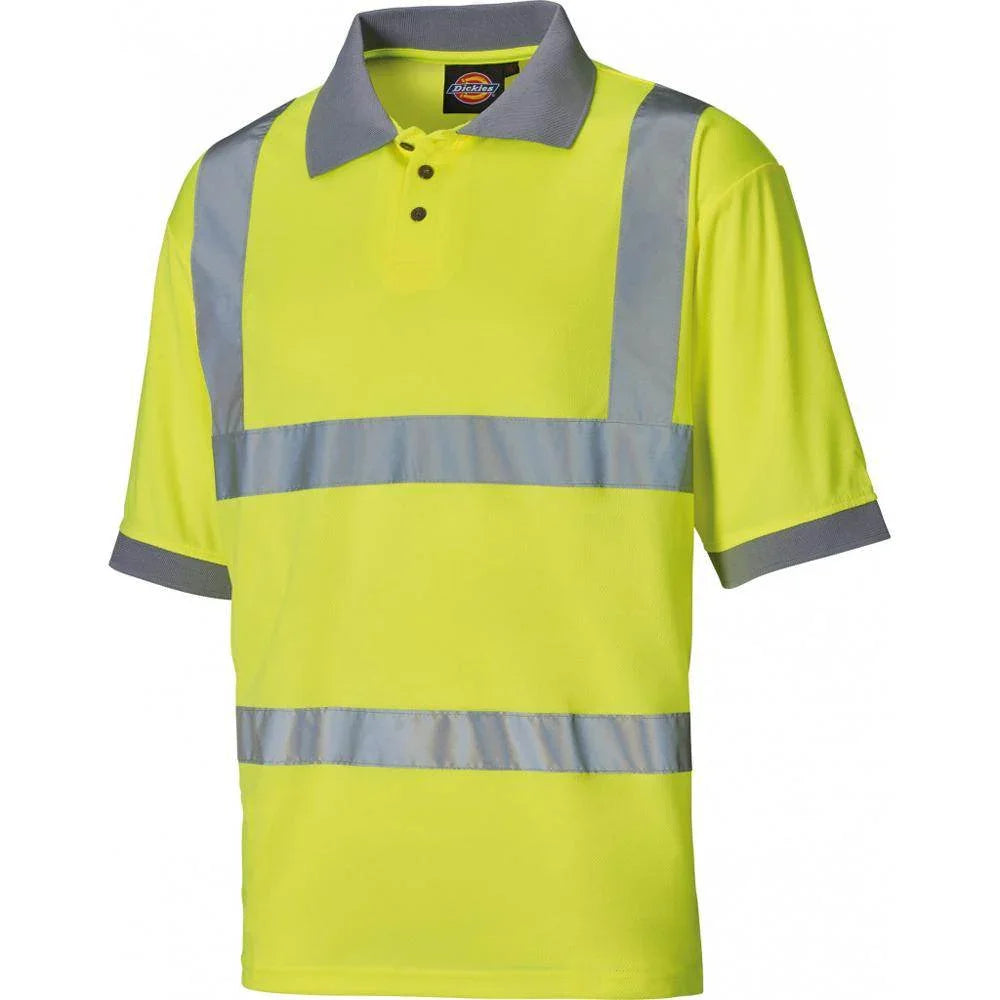 Dickies High Visibility Safety Polo Shirt T-Shirt SA22075 Yellow 2XL