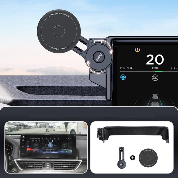 Car Screen Magnetic Phone Holder Mount with Extension Arm, For Honda 11th Gen Civic / Integra 2022-2025, For Honda XR-V 2023-2024 / Vezel 2023, For Honda ZR-V 2022-2023 / HR-V 2023, For Honda Accord 2018-2022 10.25 inch Screen...