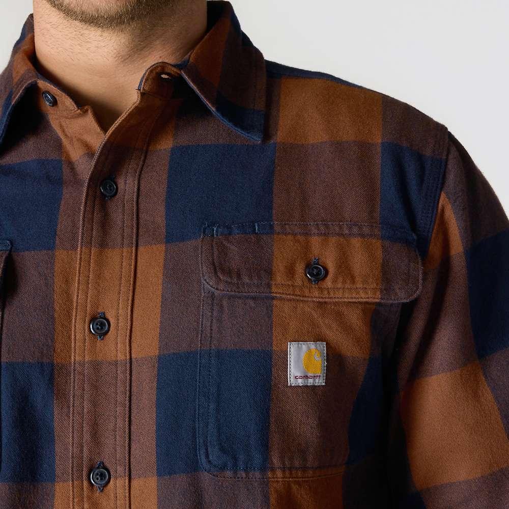 Carhartt 107013 Loose Fit Heavyweight Flannel Long-Sleeve Plaid Shirt