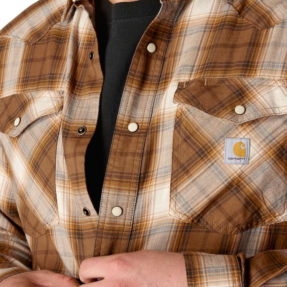 Carhartt 107016  Montana Rugged Flex Long Sleeve  Snap Front Plaid Shrt