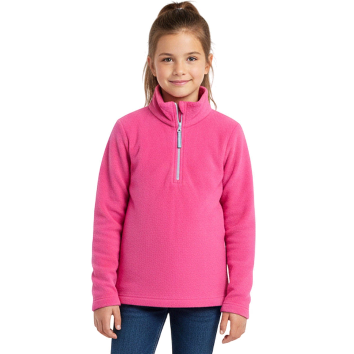 Kids Unisex Fleece Top – 1/4 Zip High Neck Pullover Sweatshirt