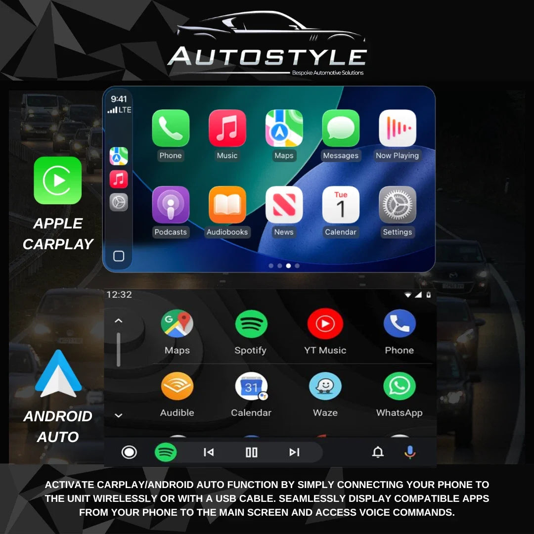 Fiat 500 / Abarth Apple Carplay / Android Auto 7" Stereo Upgrade 2010-15