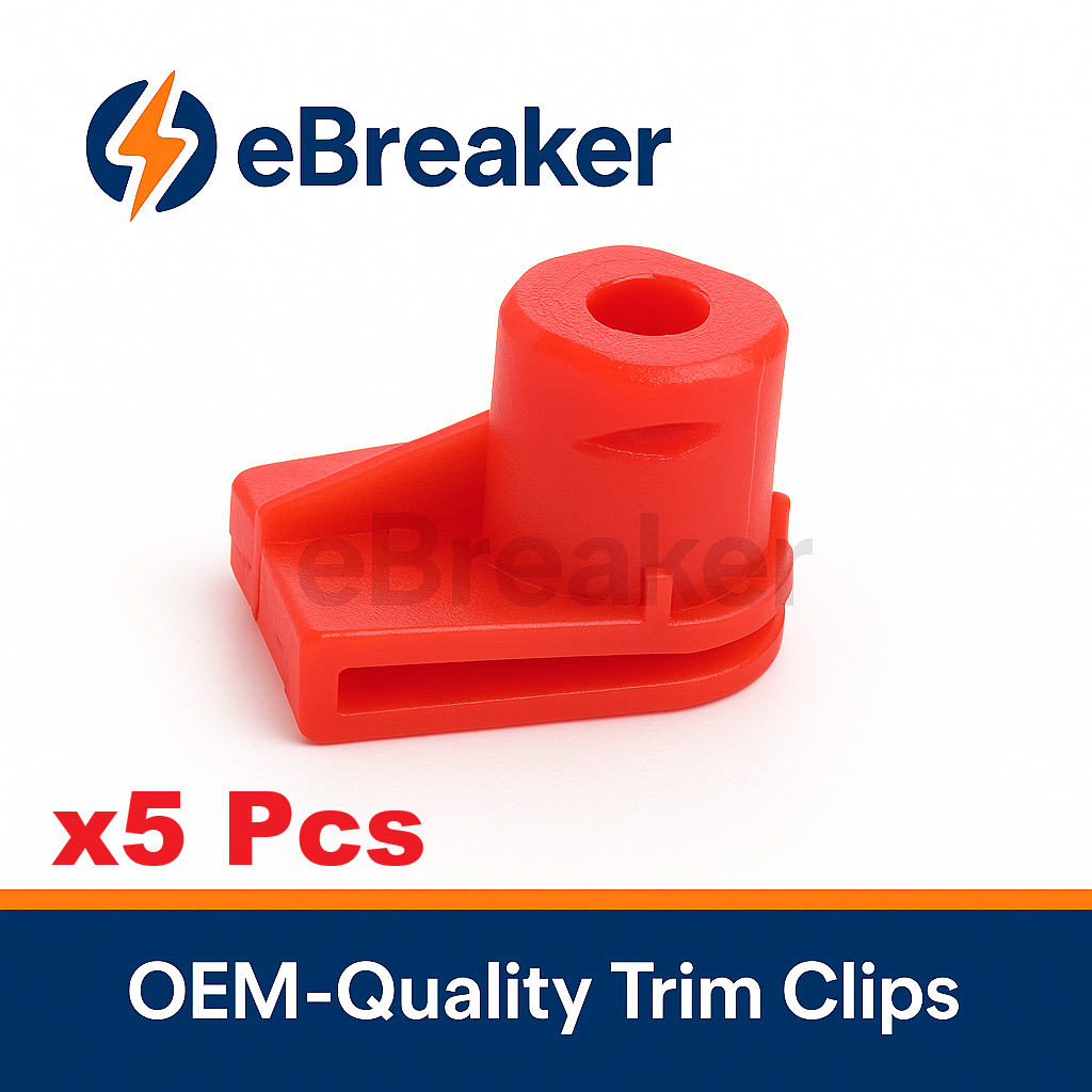 Red Angled Trim Panel Grommet - Multi Brand Bumper & Wheel Arch Fastener