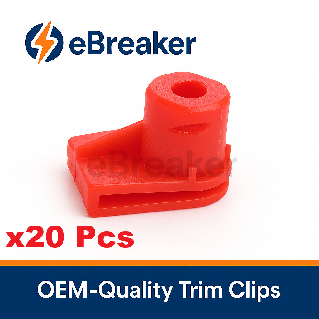 Red Angled Trim Panel Grommet - Multi Brand Bumper & Wheel Arch Fastener