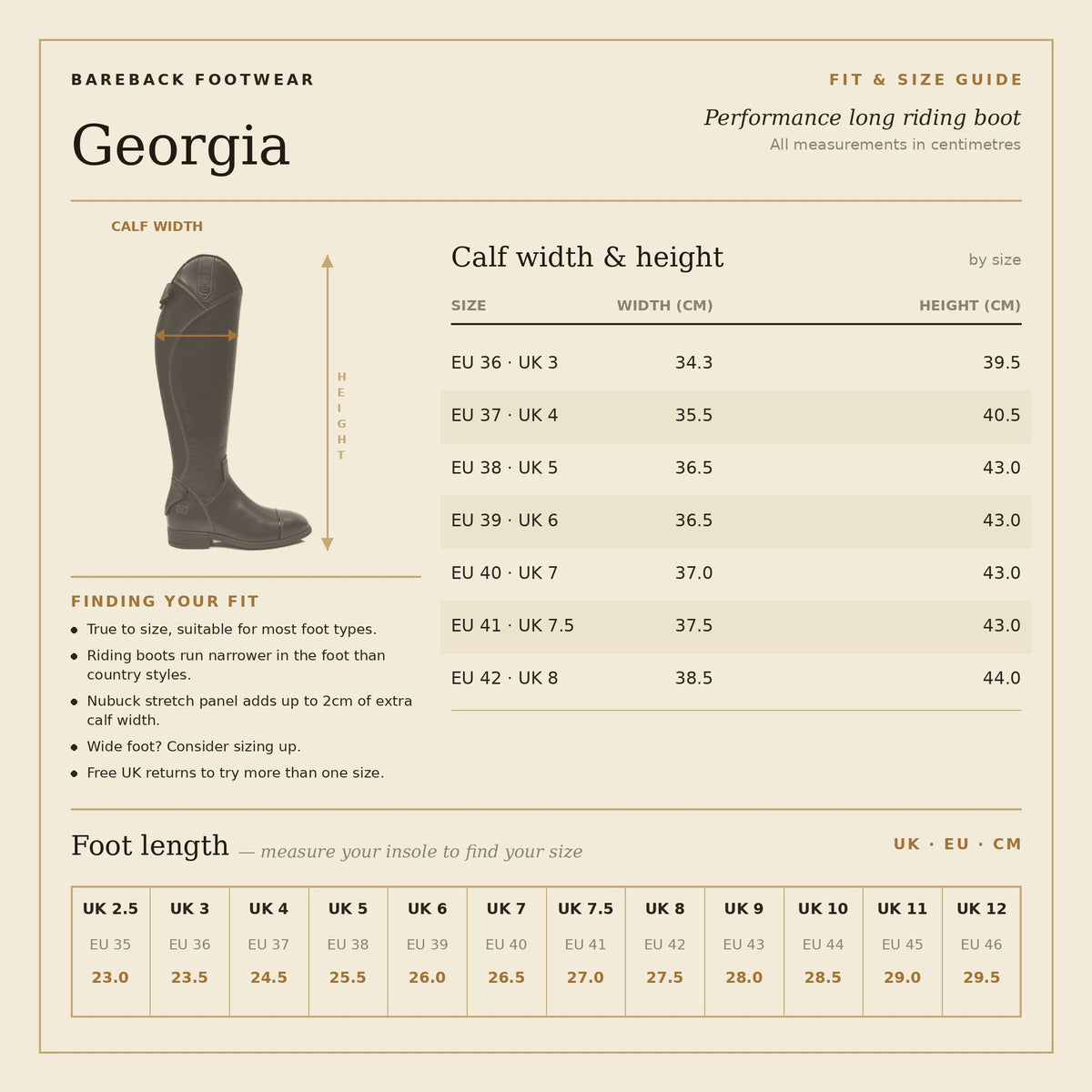 Georgia - Long Riding Boot - Black