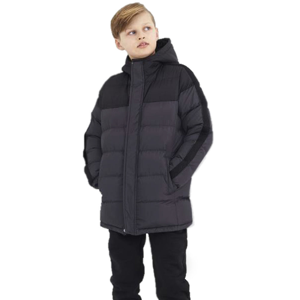 Kids Boys "Allen" Padded Hooded Longline Jacket