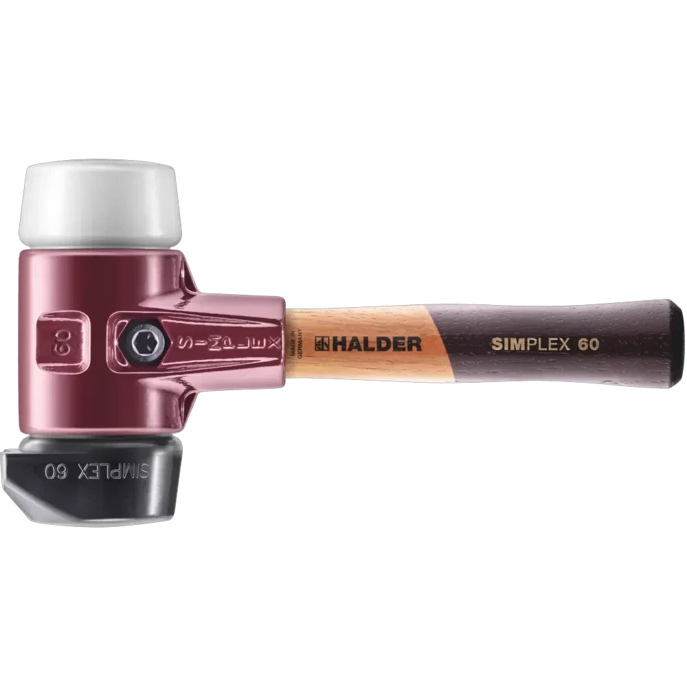 Halder Simplex soft-face mallet, cast iron housing - "Stand-Up" / Superplastic - Short Handle