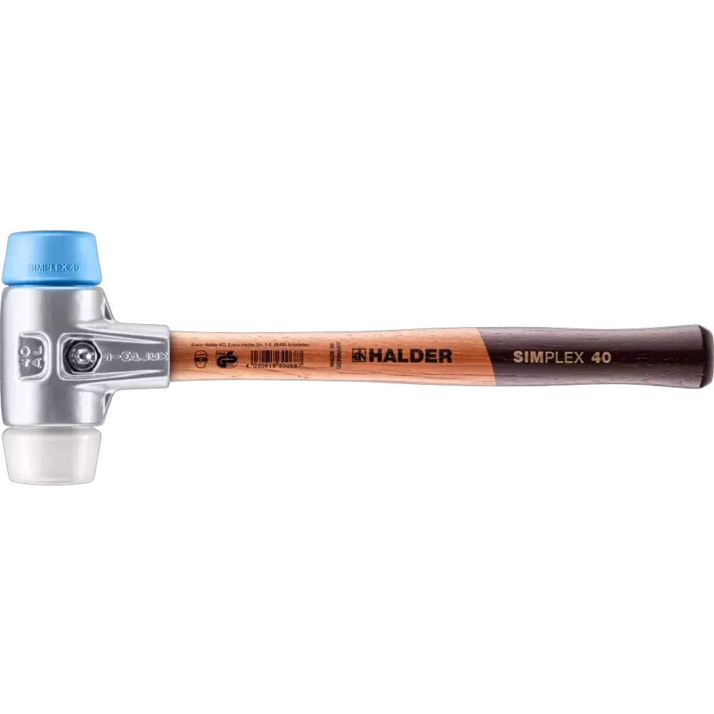 Halder Simplex soft-face mallet, aluminium housing - TPE-soft / Superplastic