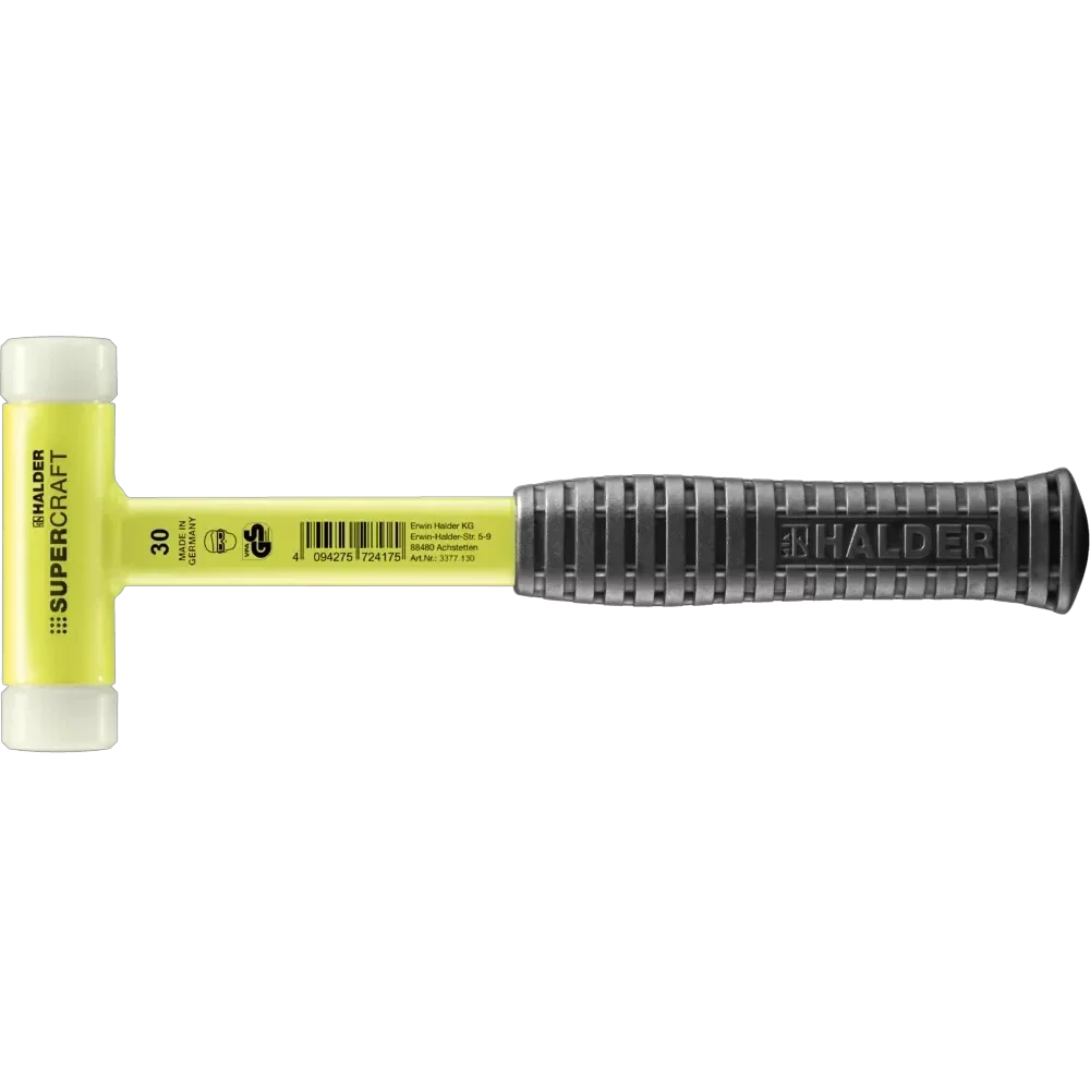 Halder Supercraft soft-face mallet, steel tube handle