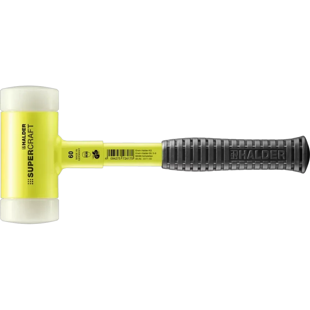 Halder Supercraft soft-face mallet, steel tube handle