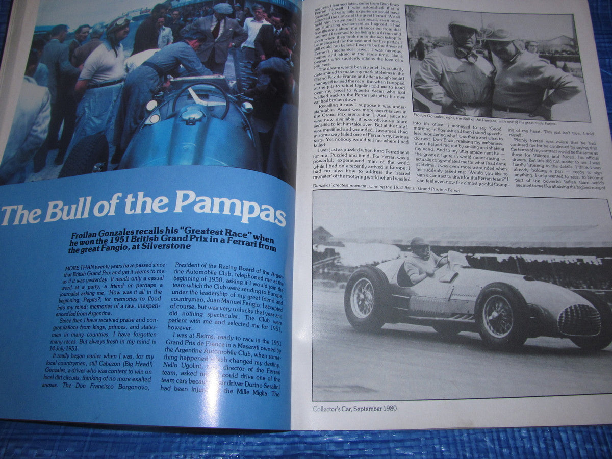 1980 SEPTEMBER COLLECTORS CAR MAGAZINE / MGA AUSTIN 7 TR4 MORRIS MINOR #bk1