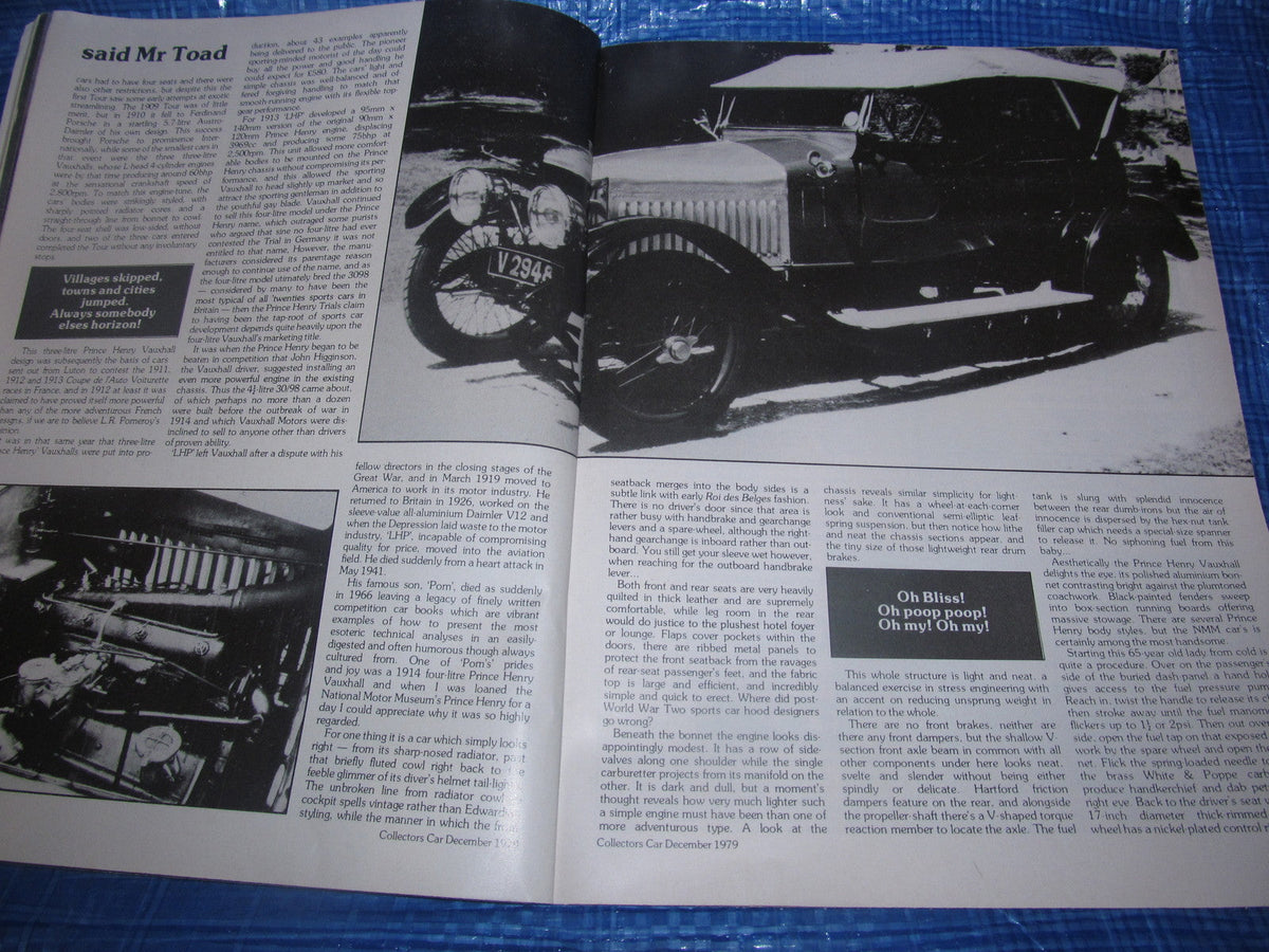 1979 DECEMBER COLLECTORS CAR MAGAZINE / E TYPE MG ALVIS #bk1