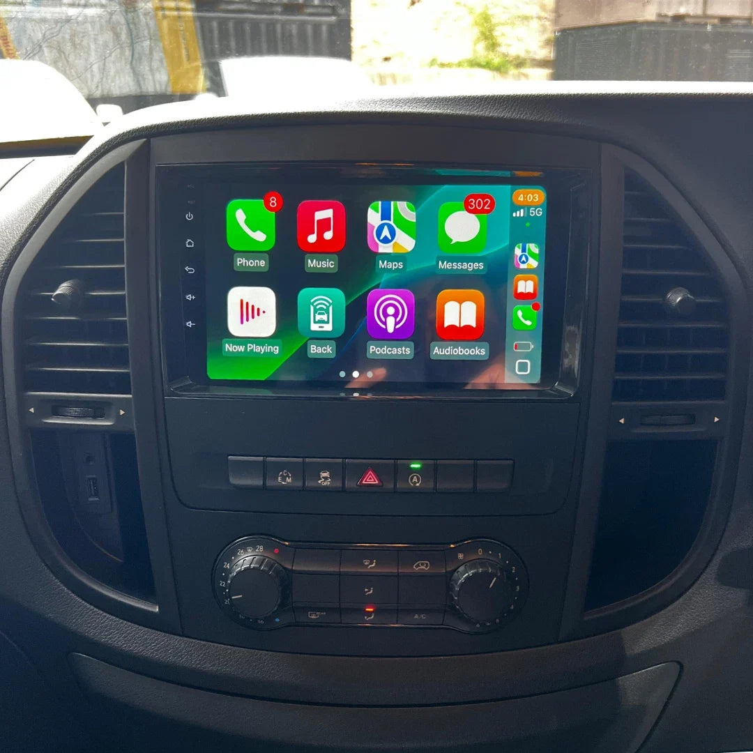 Mercedes-Benz A Class, B Class, Sprinter, Vito, Viano, Crafter Apple Carplay / Android Auto 9" Stereo Upgrade