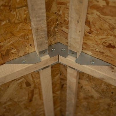 4LIFE Overlap Pressure Treated 8ft x 6ft Apex Shed - Double Door, No Windows