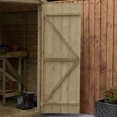 4LIFE Overlap Pressure Treated 6ft x 4ft Apex Shed - No Window