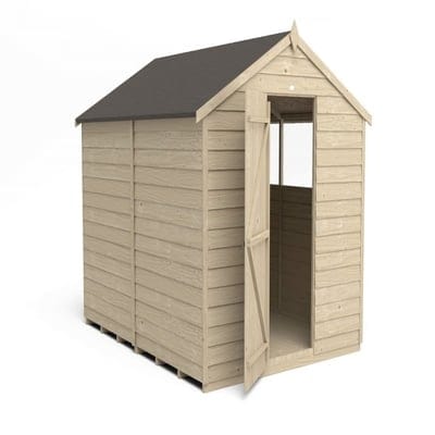 4LIFE Overlap Pressure Treated 8ft x 6ft Apex Shed