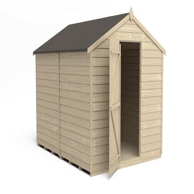 4LIFE Overlap Pressure Treated 8ft x 6ft Apex Shed - No Window