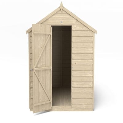 4LIFE Overlap Pressure Treated 8ft x 6ft Apex Shed - No Window