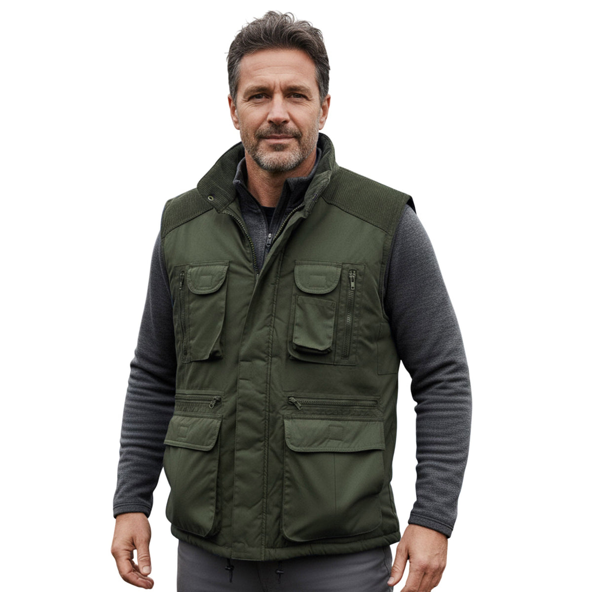 Mens Richmond Multipocket Fully Lined Showerproof Padded Stalker