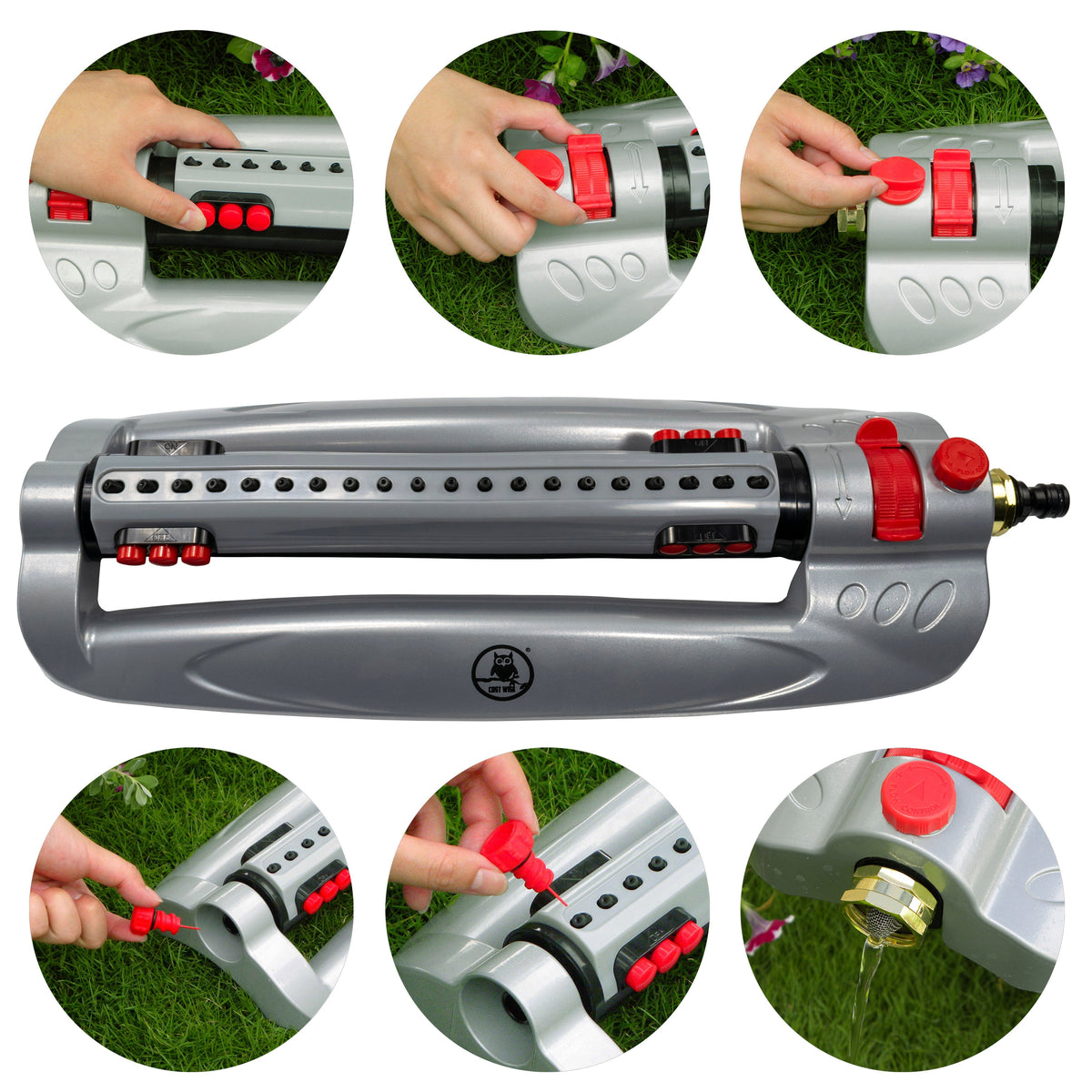 Bar Metal Turbo Oscillating Sprinkler