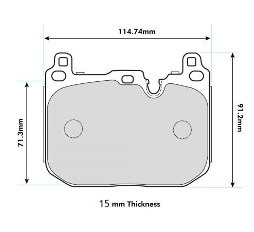 MINI Clubman (F54), JCW (F55, F56), Convertible (F57), Countryman (F60) Front Performance Brake Pads 8685 15mm thick