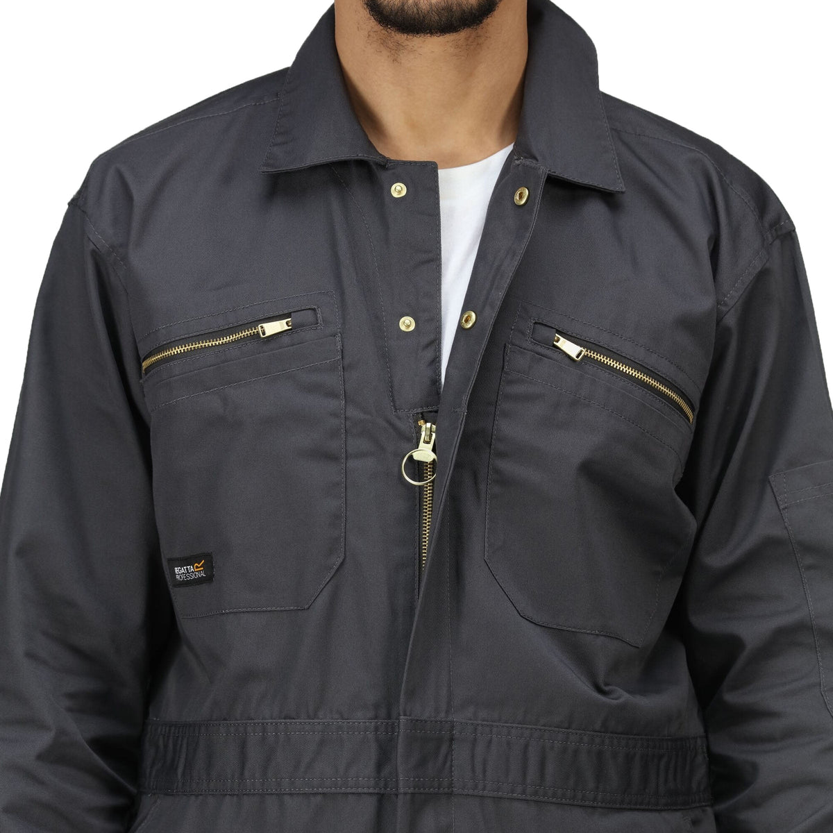 Mens TRJ513R Zip Fasten Durable Workwear Coveralls