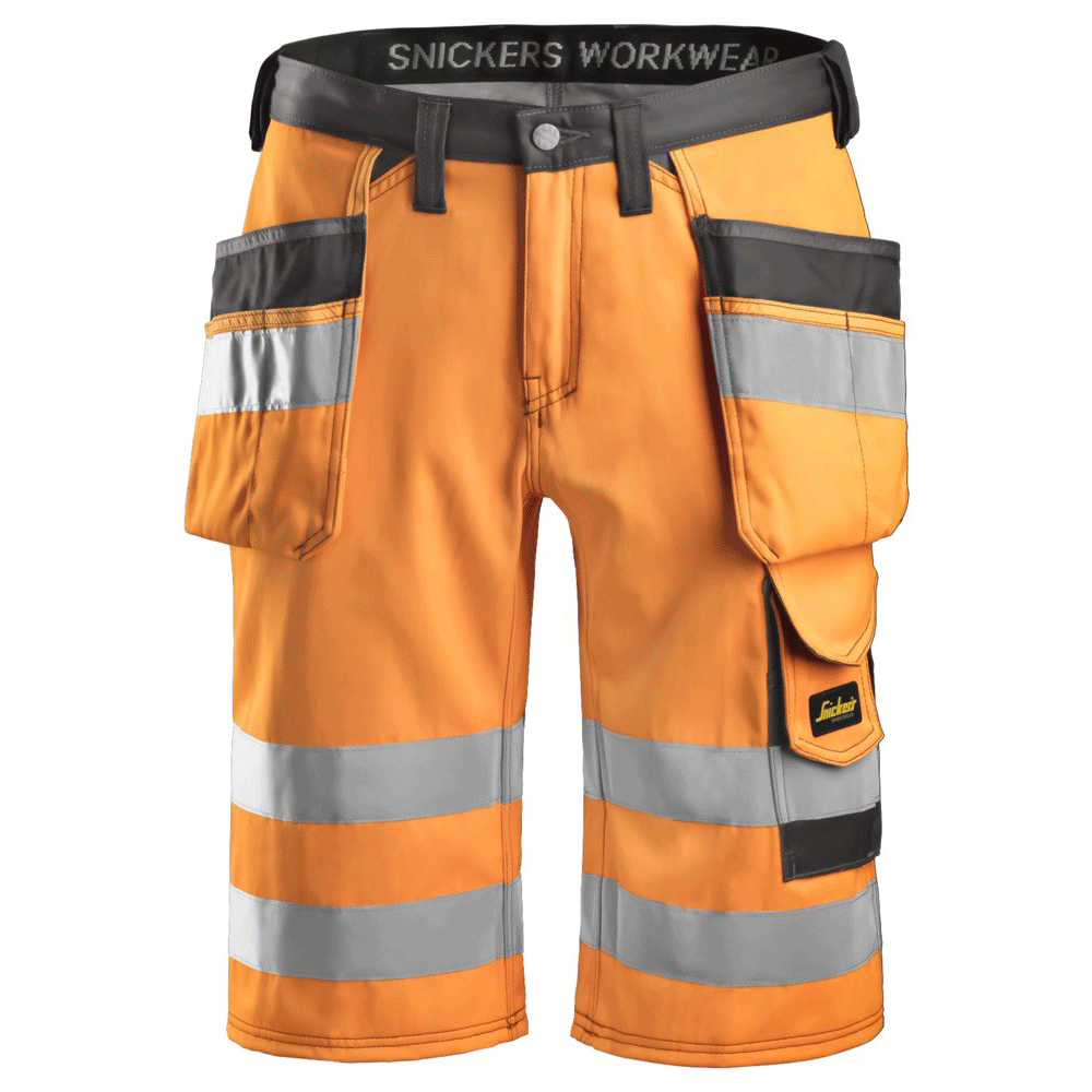 Snickers 3033 Hi-Vis Holster Pocket Shorts, Class 1 Hi-Vis Orange, 31" Waist-Snickers 46