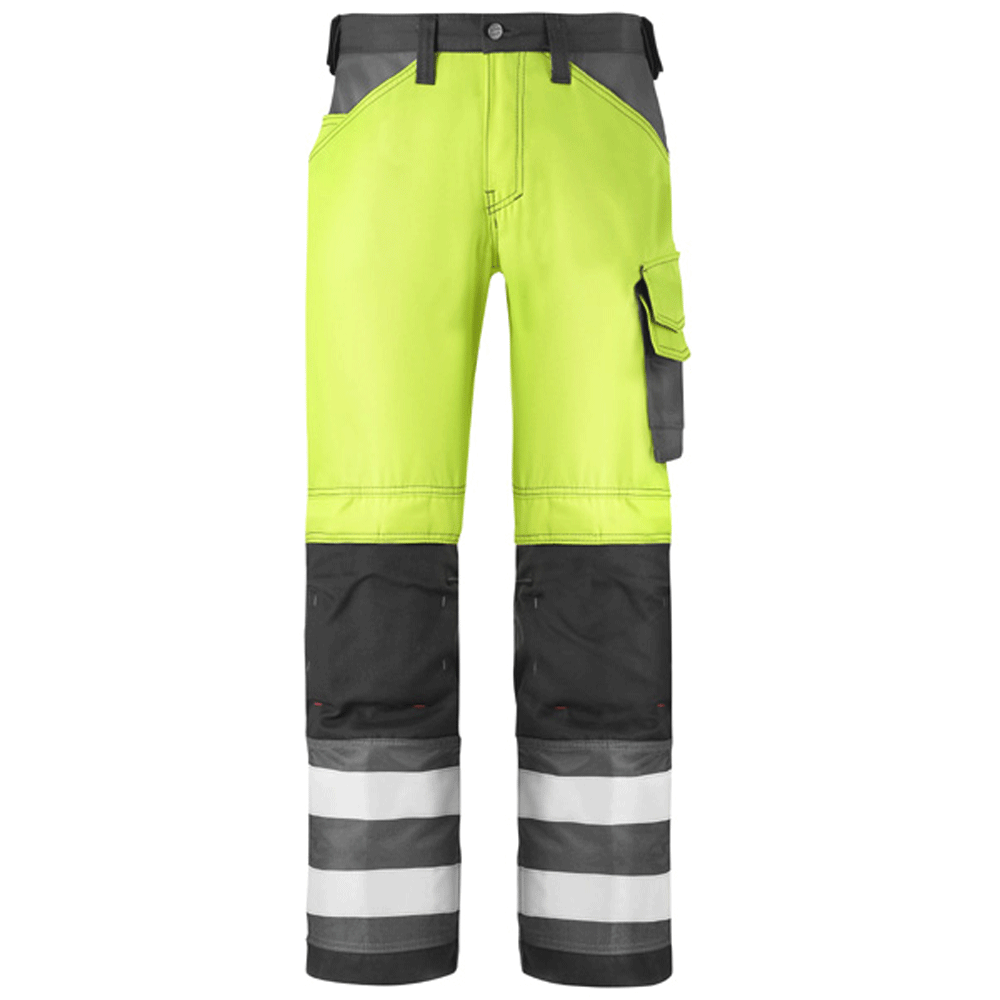 Snickers 3333 Hi-Vis Trousers, Class 2 Various Colours